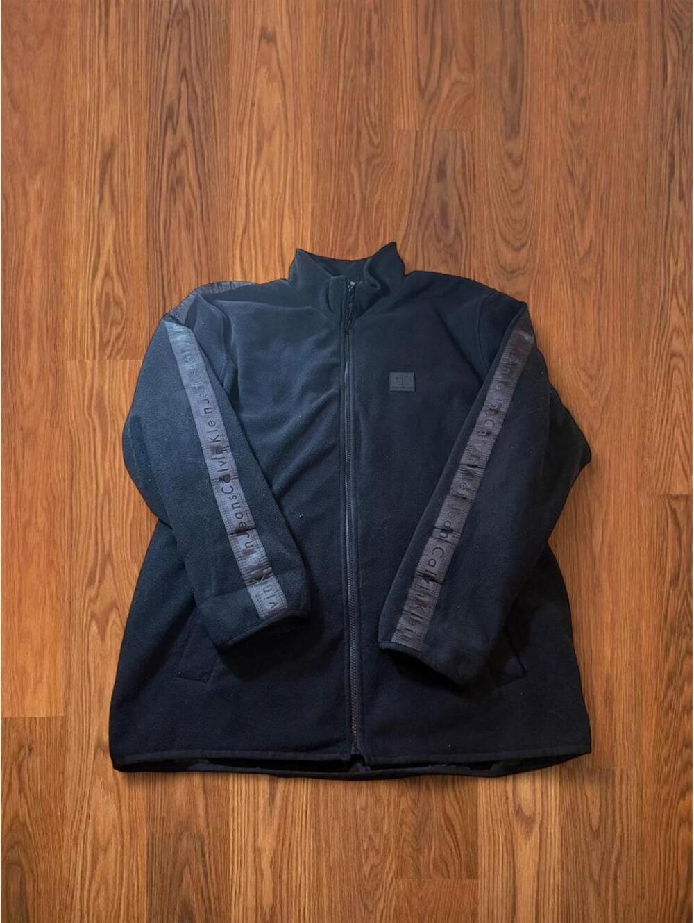 Calvin Klein Jeans Women’s Black Full Zip Jacket Cotton Casual Preppy Streetwear